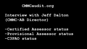 Answers about C3PAOs, Assessors, and other CMMC Professional questions