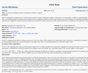 CMMC News - October 2023 - the DFARS Rule