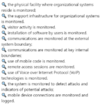 list of 800-171 and cmmc assessment objectives that require monitoring